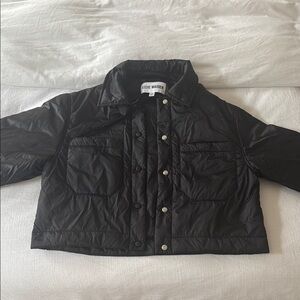 Steve Madden Black Crop Puffer